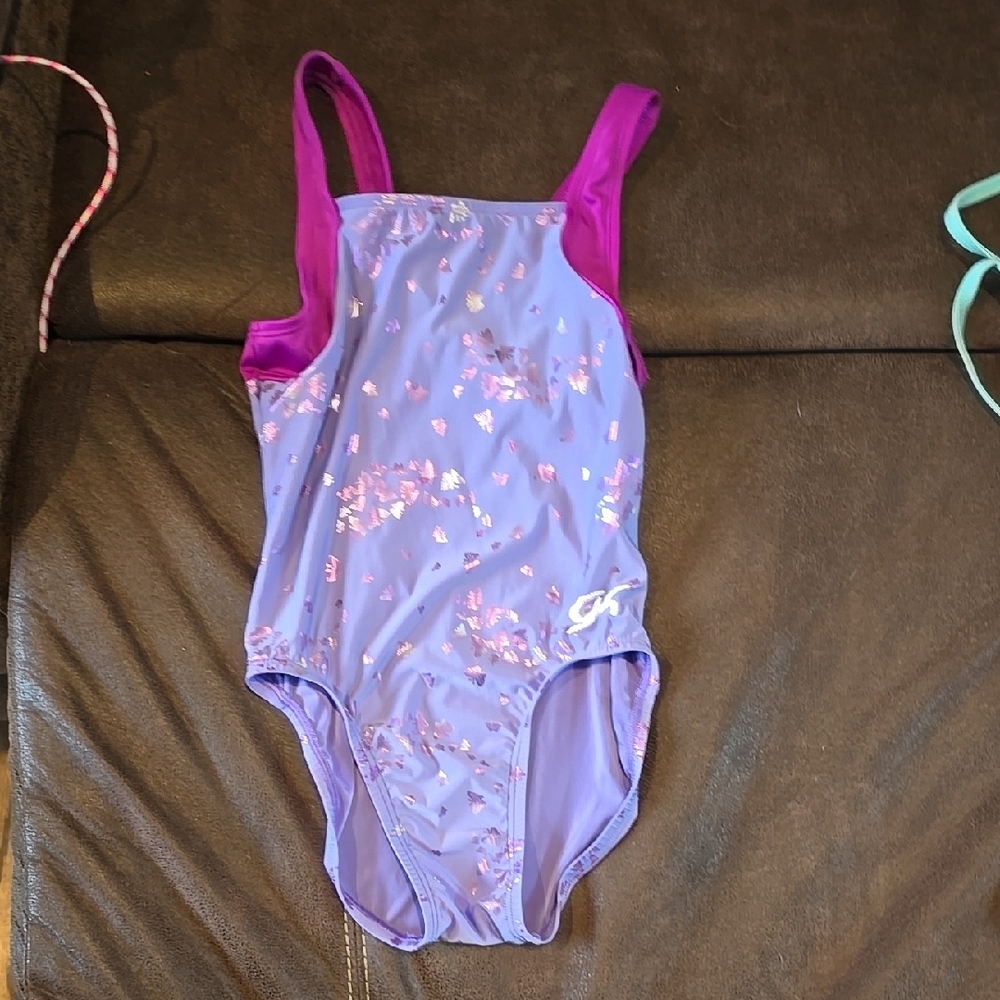 Girls' Purple Swimsuit with Pink Accents Child Large